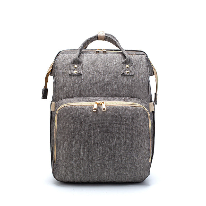 Sac à langer multifonction grande capacité – version USB rechargeable, pliable pour lit de bébé