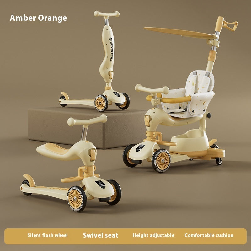 Trottinette Enfant Multifonction – Musique & Lumières LED – Jeu et Mobilité Ludique