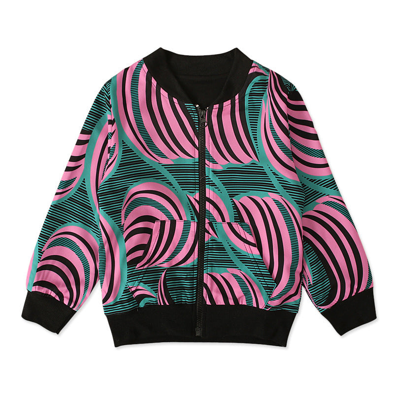 Manteau zippé enfant – Imprimé bohème