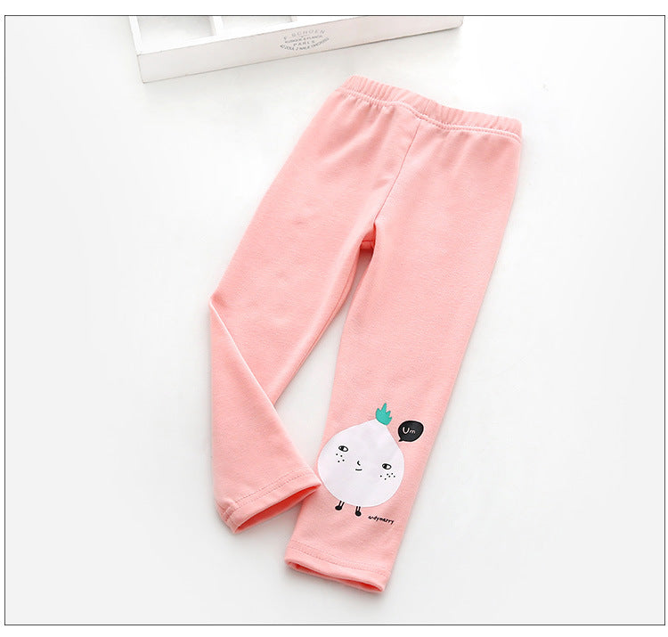 Pantalon à imprimé légumes