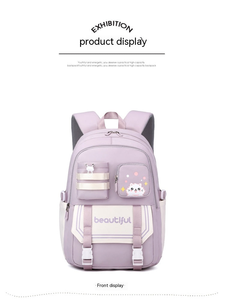 Cartable grande capacité pour filles – École primaire – Mignon