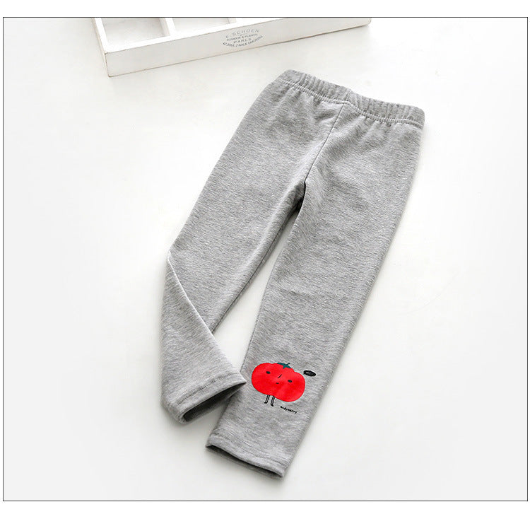 Pantalon à imprimé légumes