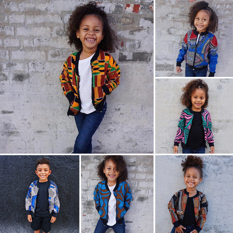Manteau zippé enfant – Imprimé bohème