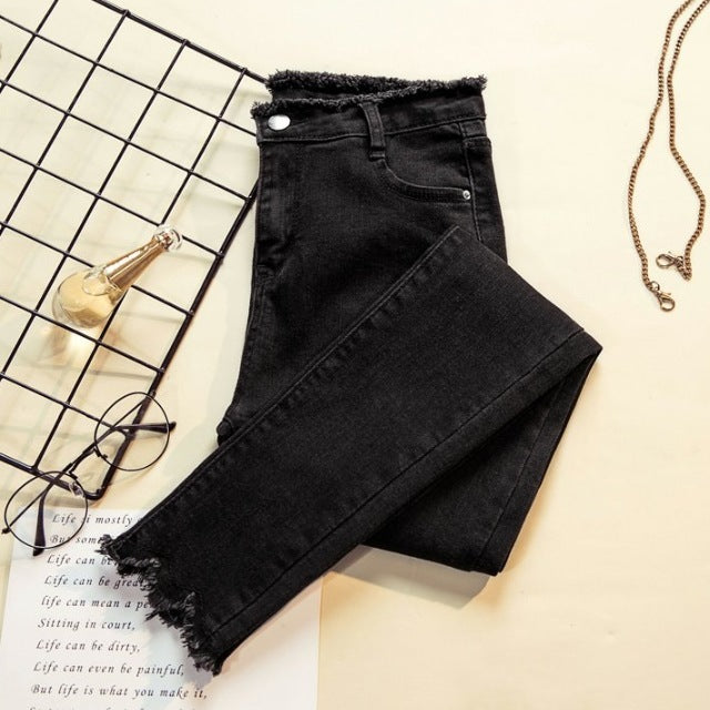 Jeans Femme Doublé Polaire – Coupe Ample Fuselée, Chaud & Confortable pour l’Hiver