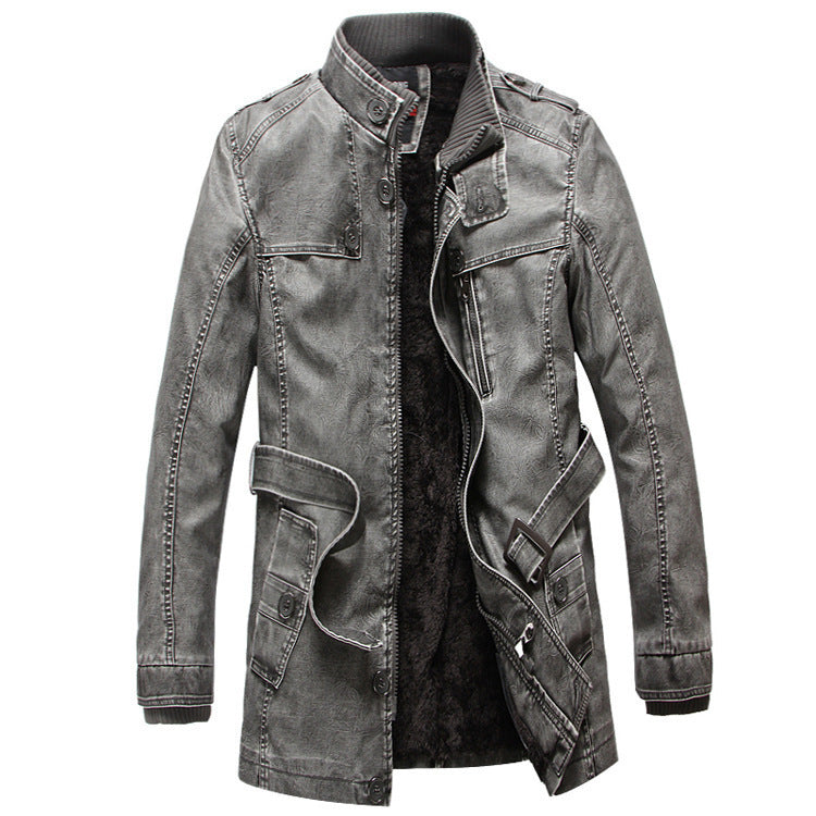 Trench Coat Long en Cuir pour Homme – Élégance Intemporelle & Style Urbain