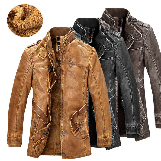 Trench Coat Long en Cuir pour Homme – Élégance Intemporelle & Style Urbain