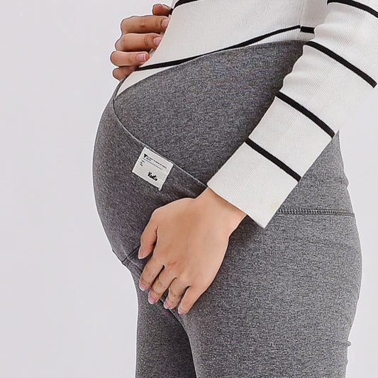 Legging Femme Enceinte Taille Basse Croisée – Confort Maternité et Soutien Doux