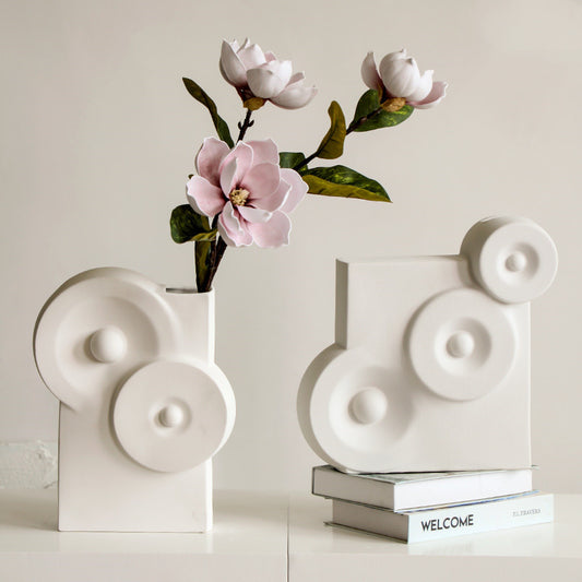 Vase en céramique pour salon – décoration douce et élégante pour maison ou salle d’exposition