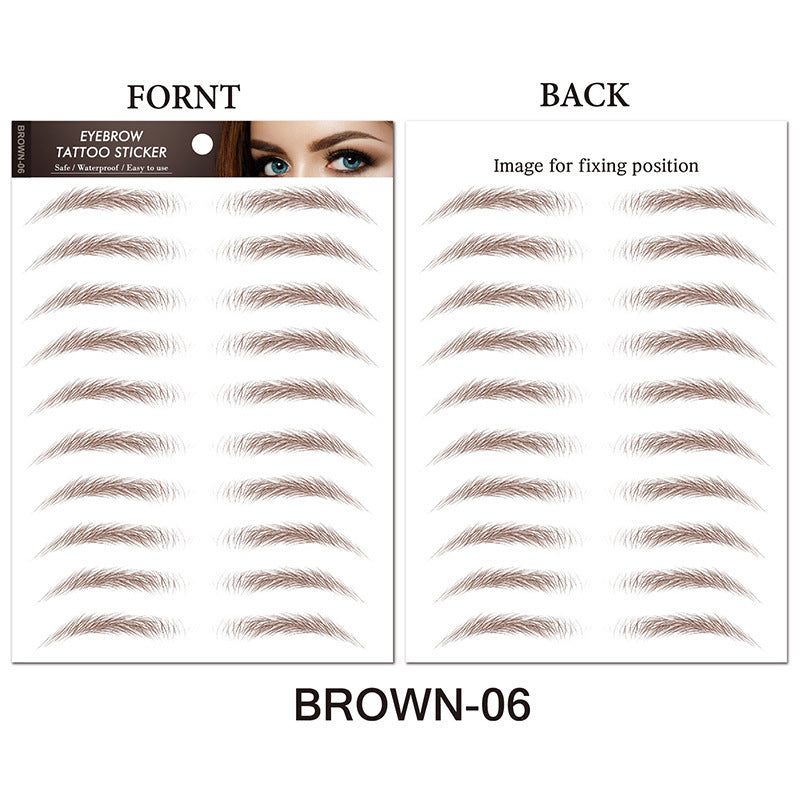 Autocollants à sourcils réalistes à base d’eau – Maquillage waterproof longue tenue