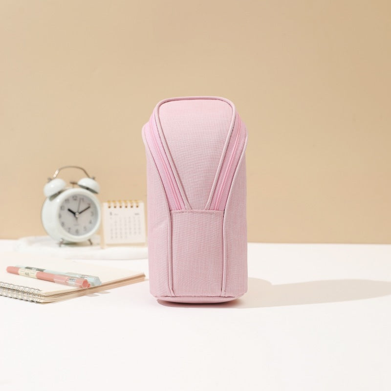 Trousse de rangement grande capacité en couleur bonbon – Support pour téléphone et papeterie