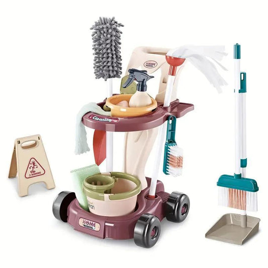 Ensemble de Nettoyage Jouet avec Mini Aspirateur (3 piles AA non incluses)