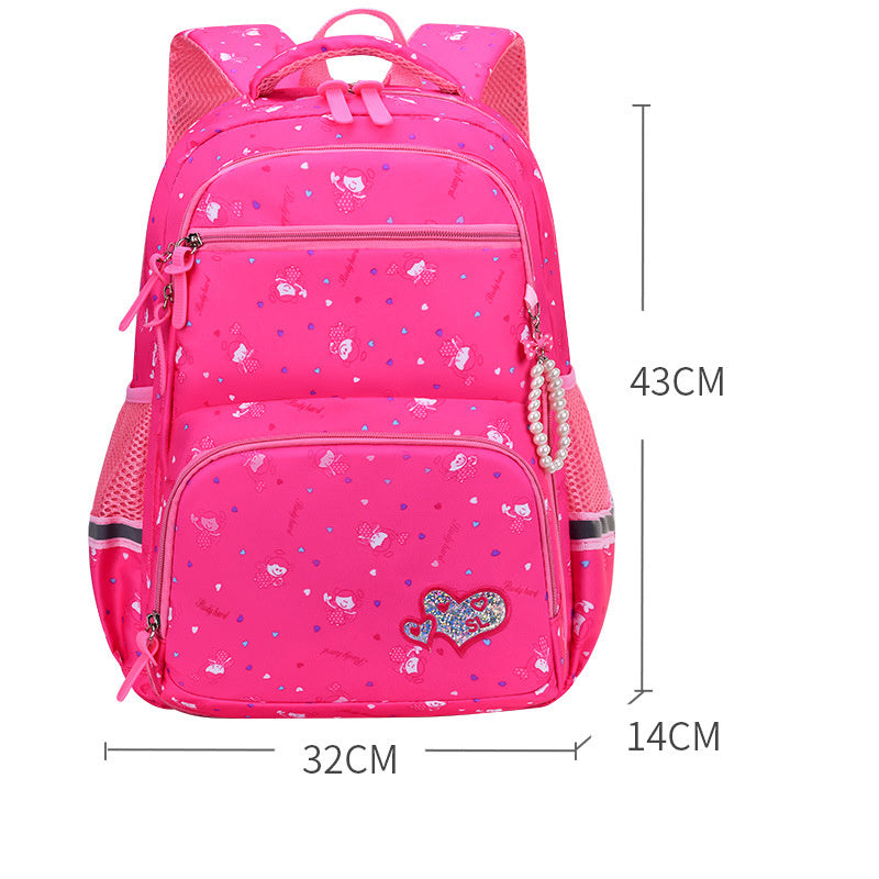 Sac à dos fille mignon – Style princesse à motif dessin animé