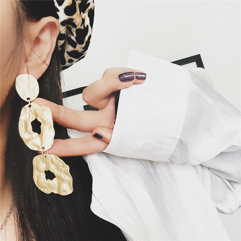Boucles d’oreilles pendantes rétro pour femmes – bijoux géométriques tendance