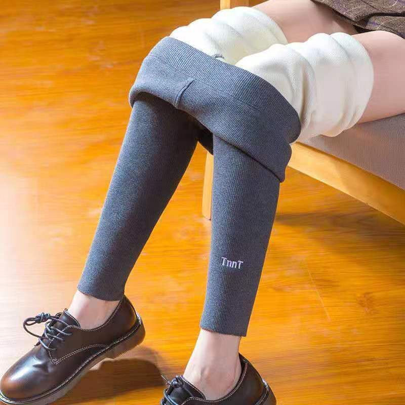 Legging Femme Hiver à Imprimé Lettrage – Doublure Polaire Chaude, Style Urbain