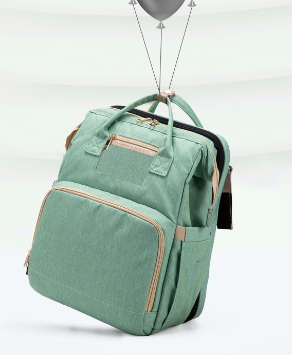 Sac à langer multifonction grande capacité – version USB rechargeable, pliable pour lit de bébé