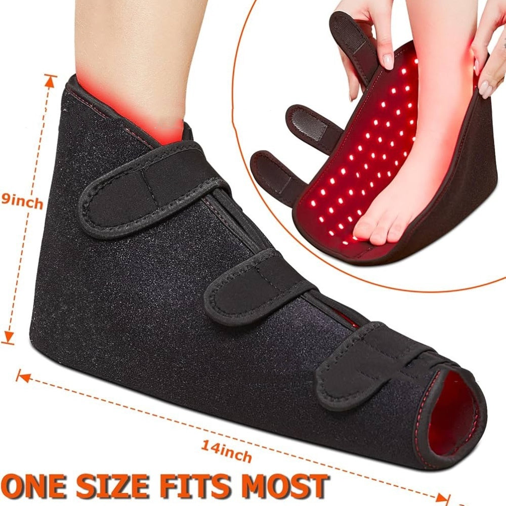 Protection pour les pieds et les chevilles avec massage chauffant et physiothérapie à lumière rouge – Protecteur articulaire