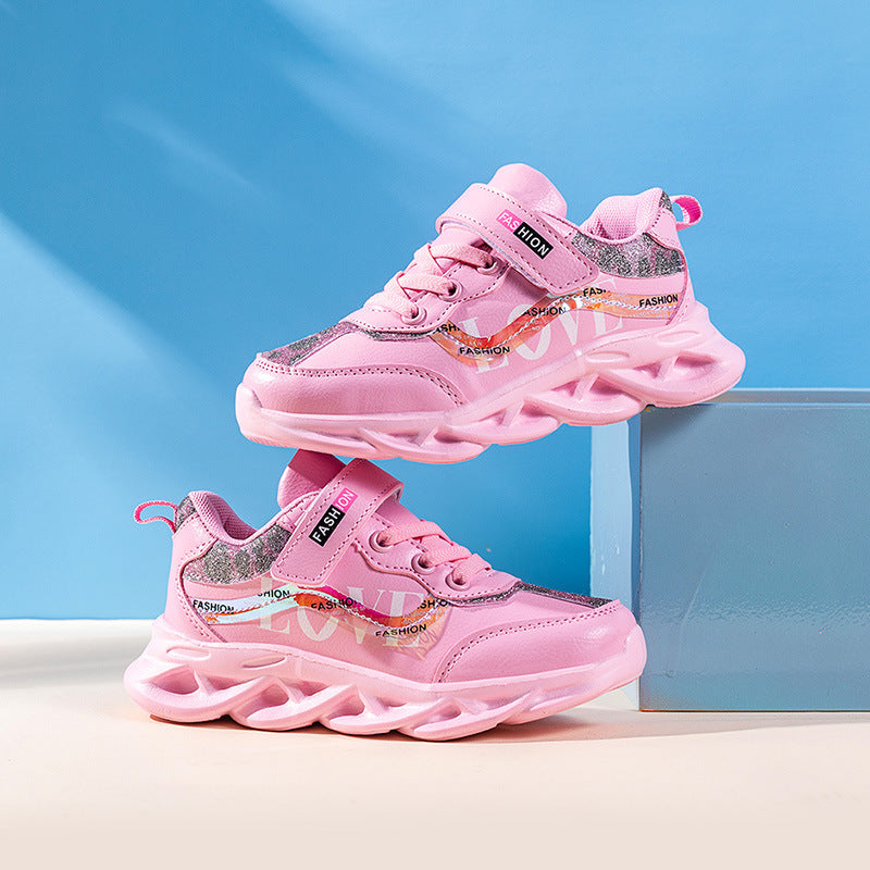 Chaussures tendance style coréen pour fille – Chaussures de sport pour enfants