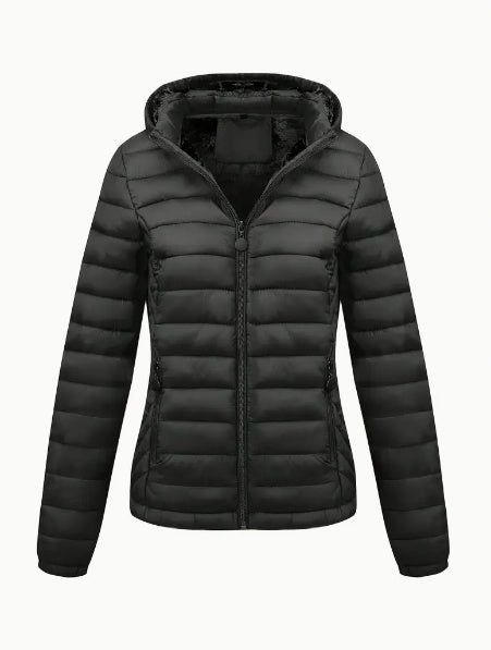 Veste d’hiver légère à capuche pour femme