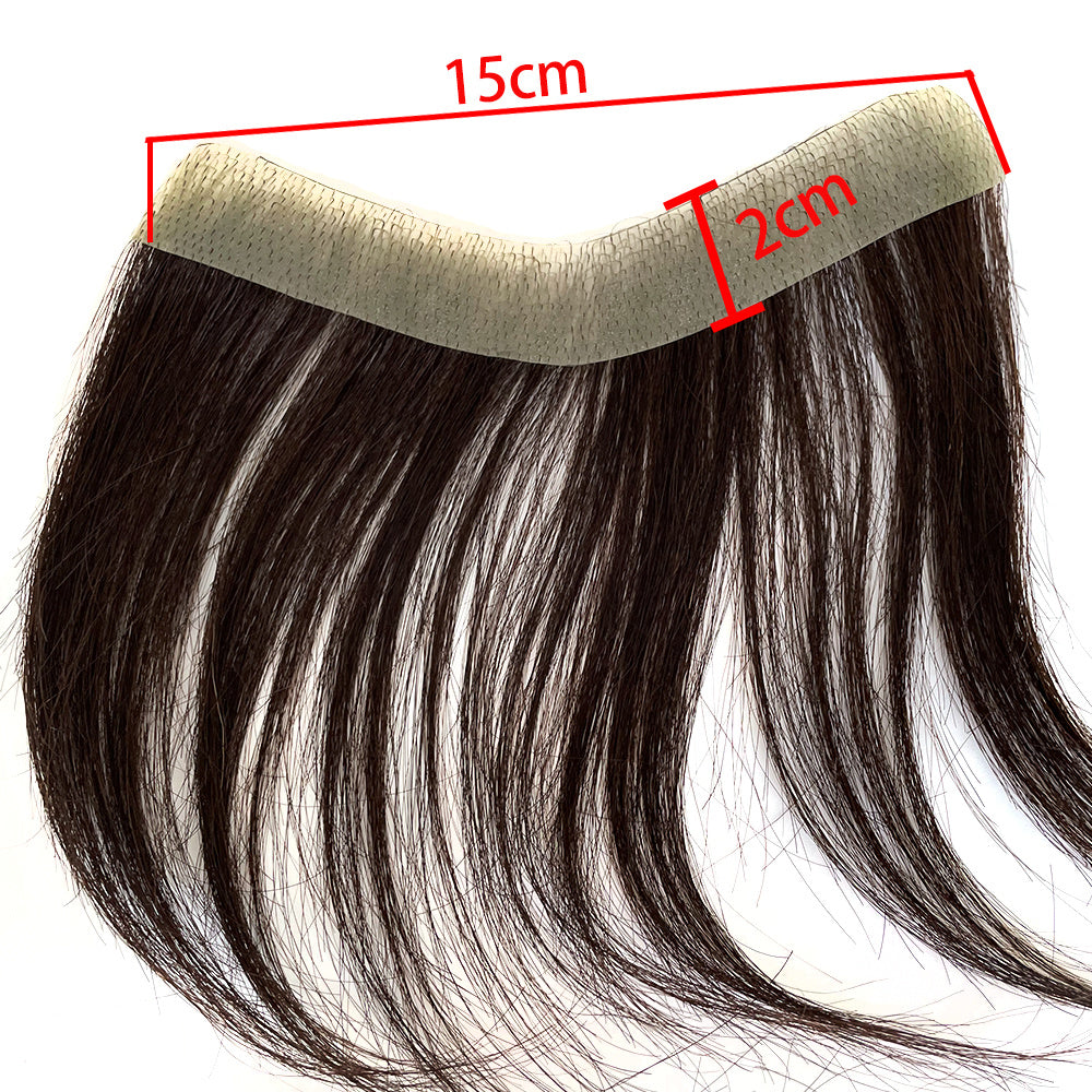 Toupet frontal pour homme – Cheveux humains – 15 cm
