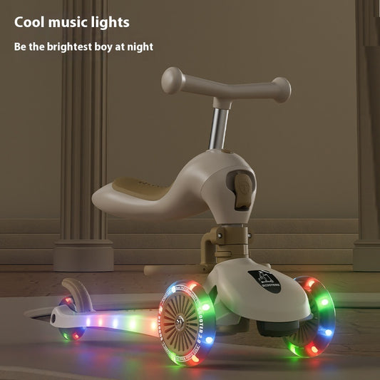 Trottinette Enfant Multifonction – Musique & Lumières LED – Jeu et Mobilité Ludique