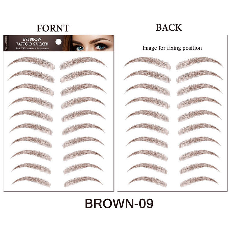 Autocollants à sourcils réalistes à base d’eau – Maquillage waterproof longue tenue