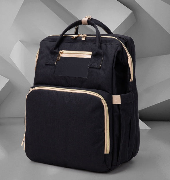 Sac à langer multifonction grande capacité – version USB rechargeable, pliable pour lit de bébé