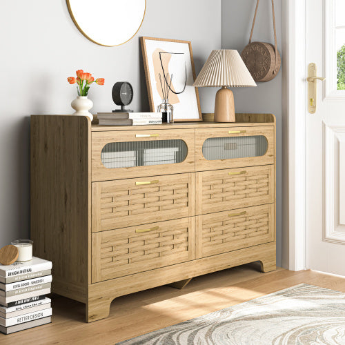 Coiffeuse en bois avec 6 tiroirs – Chambre à coucher