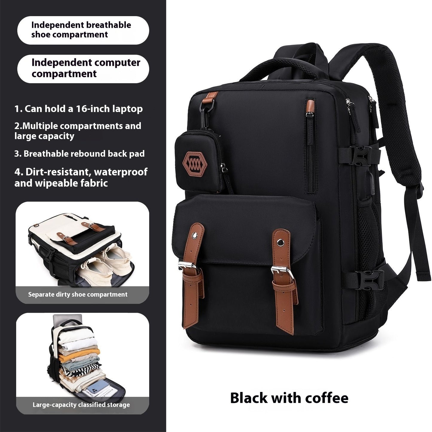 Sac à dos grande capacité universel – École, campus et voyage