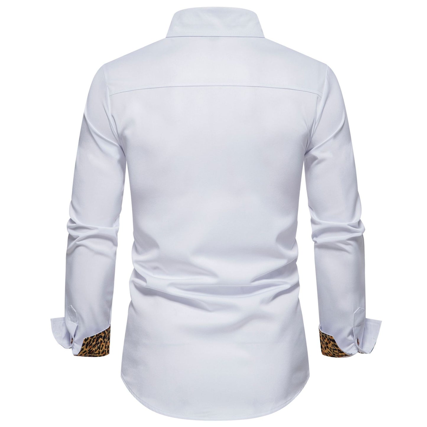 Chemise homme à manches longues – Style bicolore à contraste de couleurs