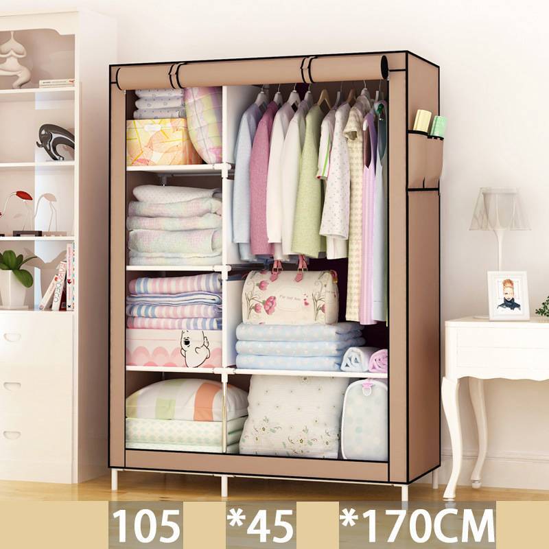 Armoire simple fermée avec housse anti-poussière – spéciale dortoir / chambre