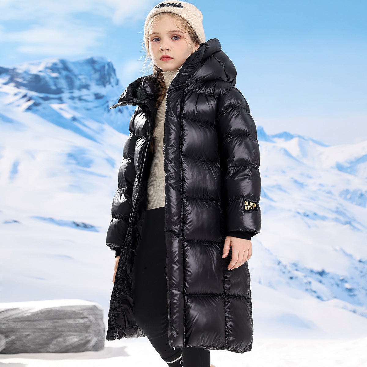Manteau d’hiver épais en coton pour fille – Chaud, polyvalent et décontracté