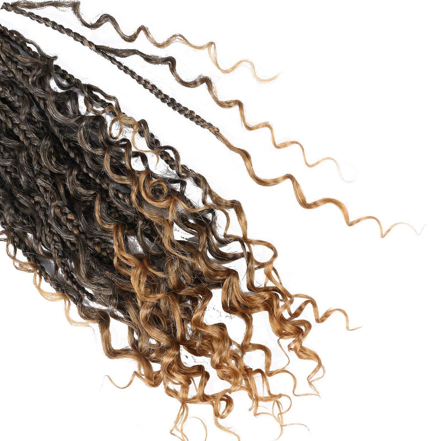 Mèches crochet Dirty Braid fines – Trois brins (syntétiques)