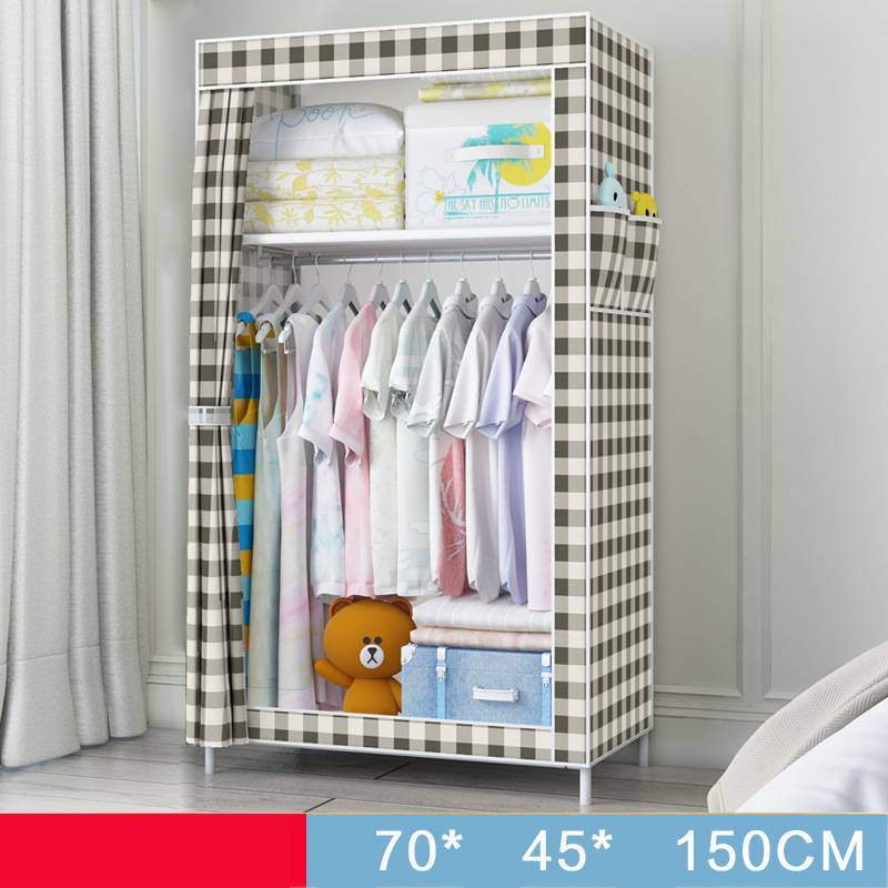 Armoire simple fermée avec housse anti-poussière – spéciale dortoir / chambre