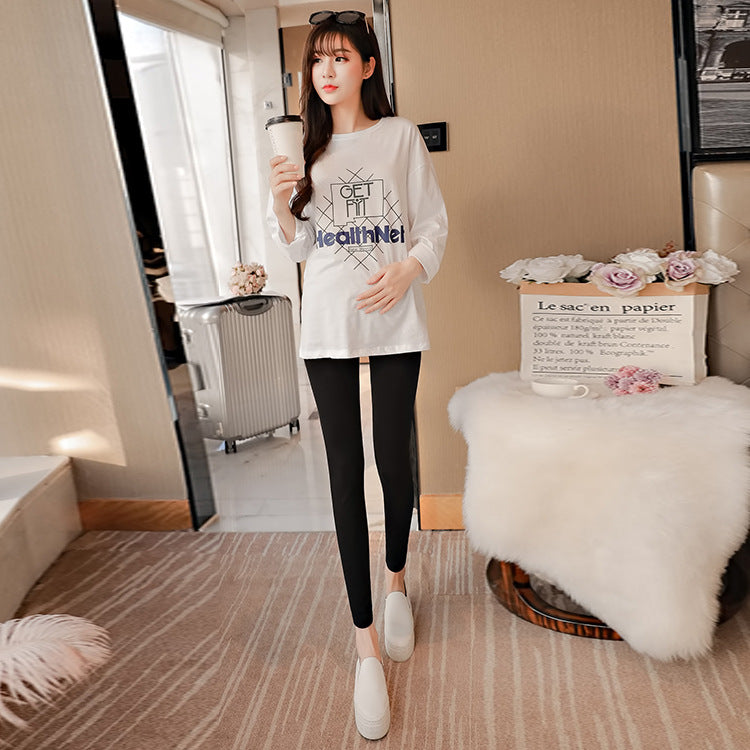 Legging Femme Enceinte Taille Basse Croisée – Confort Maternité et Soutien Doux