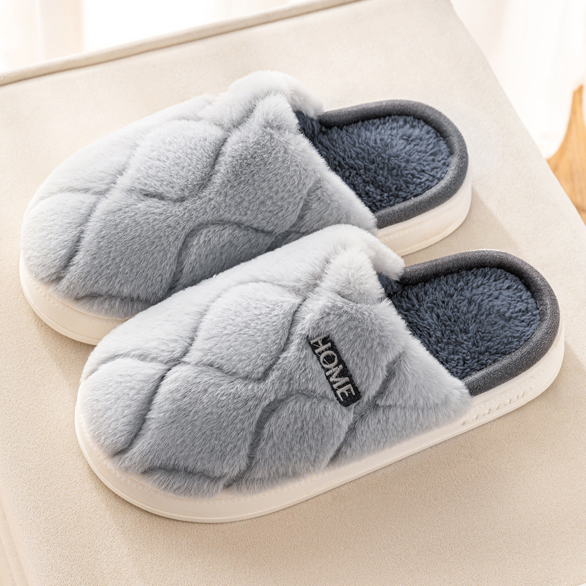 Chaussons en peluche d’hiver – Pour femmes, hommes, intérieur et chambre