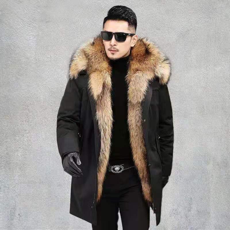 Hommes hiver chaud parka manteau