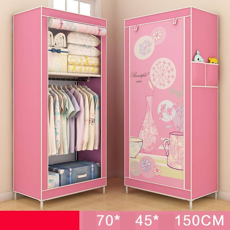 Armoire simple fermée avec housse anti-poussière – spéciale dortoir / chambre