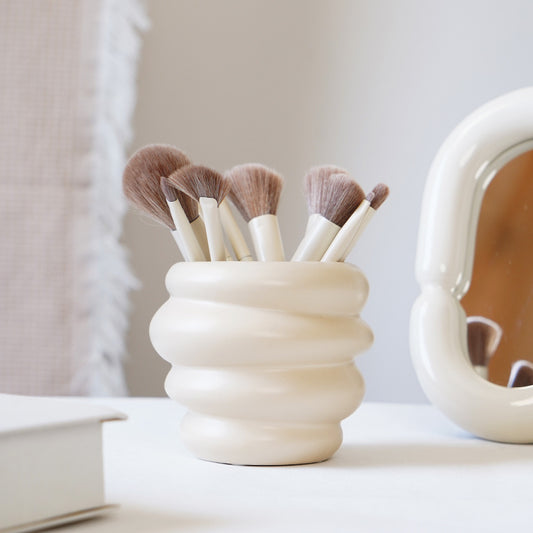 Cylindre de rangement pour pinceaux de maquillage – Style Ins, organiseur de coiffeuse