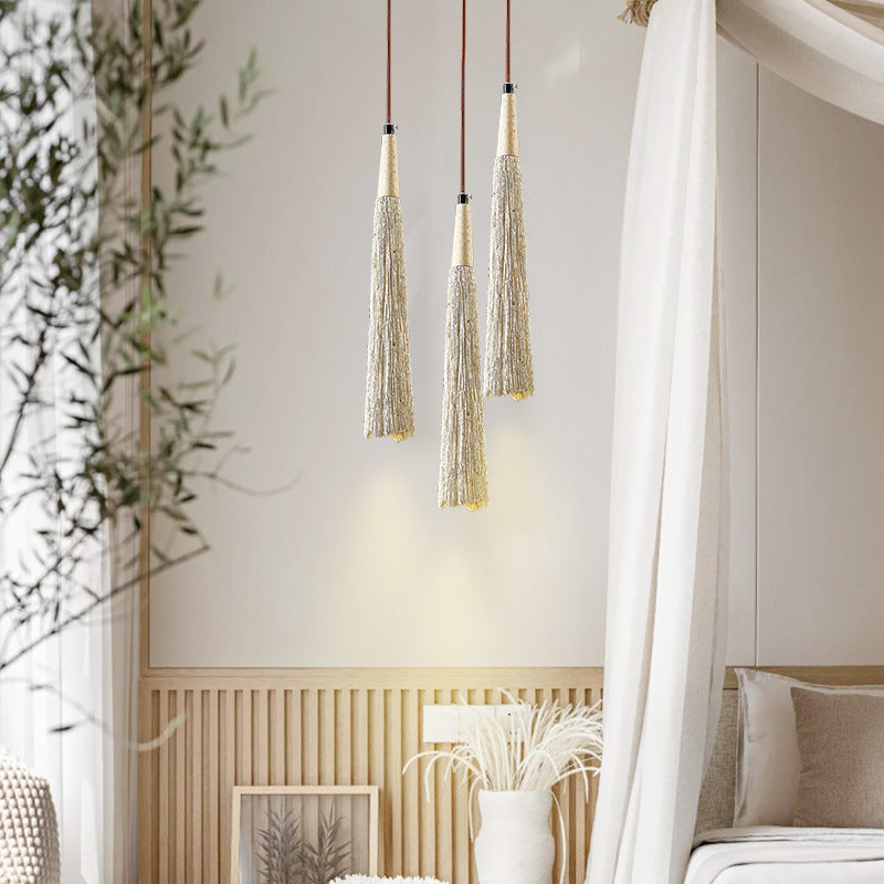 Lustre en ciment style nordique – Décoration de salon