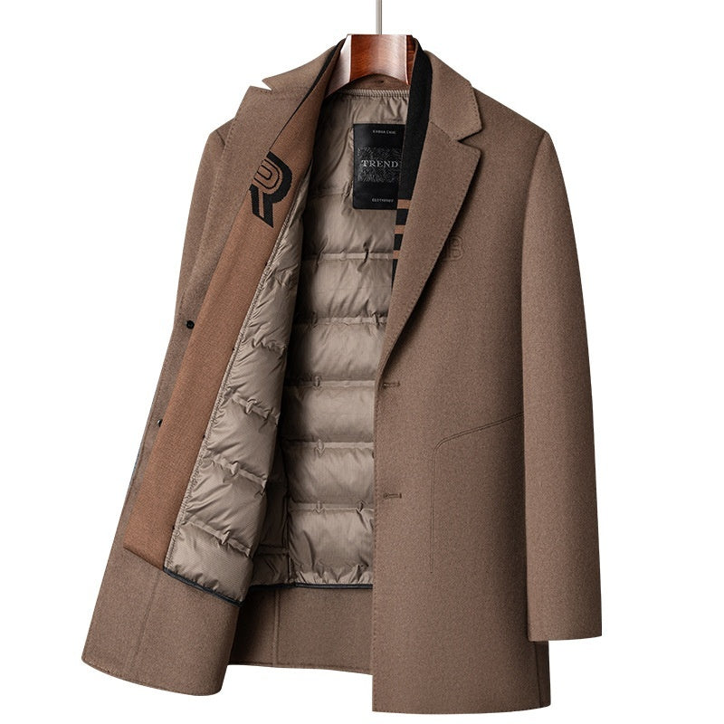 Manteau en laine Manteau homme mi-long hiver