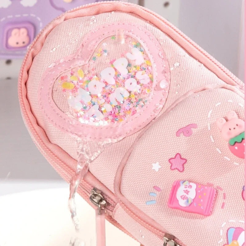 Trousse en toile mignonne à grande capacité – 3 motifs cartoon au choix