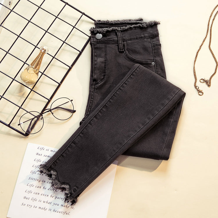 Jeans Femme Doublé Polaire – Coupe Ample Fuselée, Chaud & Confortable pour l’Hiver