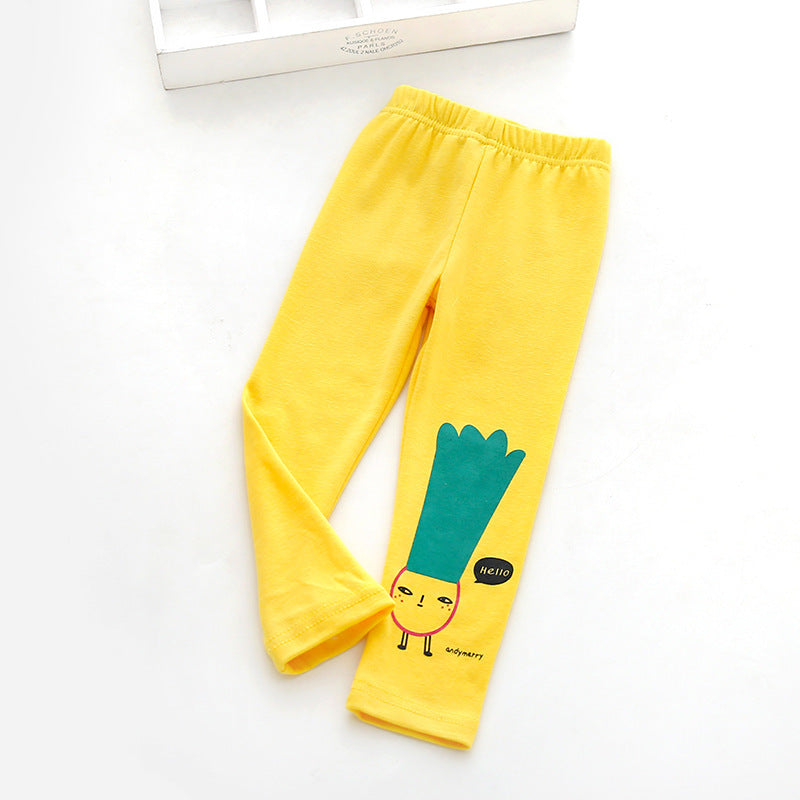 Pantalon à imprimé légumes
