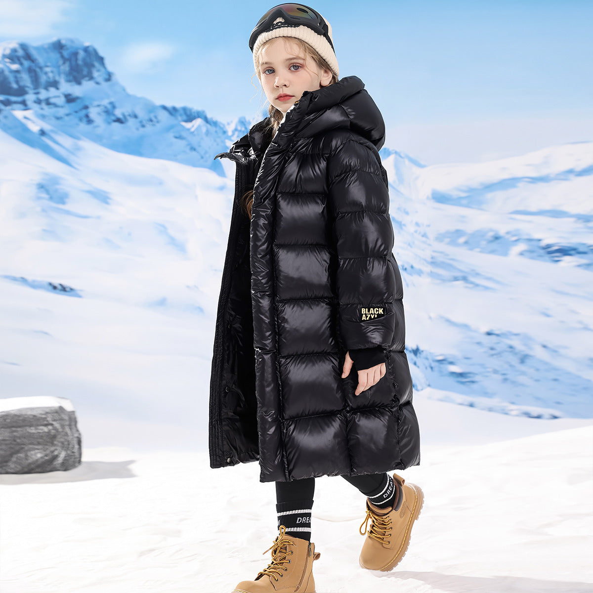 Manteau d’hiver épais en coton pour fille – Chaud, polyvalent et décontracté