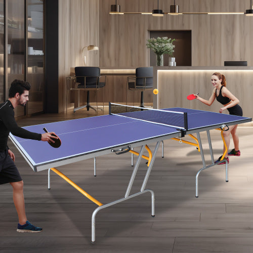 Table de Tennis de Table Pliable & Portable 8 pieds – Set Complet pour Jeux Intérieurs