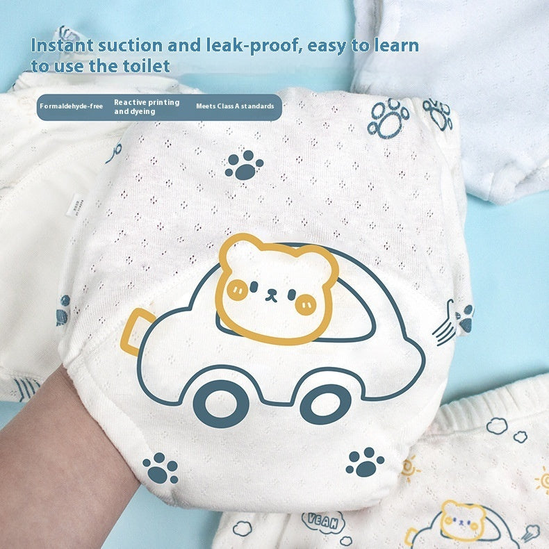 Couche Lavable en Tissu Gaze pour Nouveau-né – Culotte d’Apprentissage Imperméable