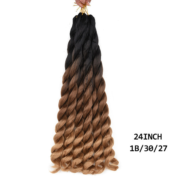 Mèches crochet Dirty Braid bouclées et volumineuses.