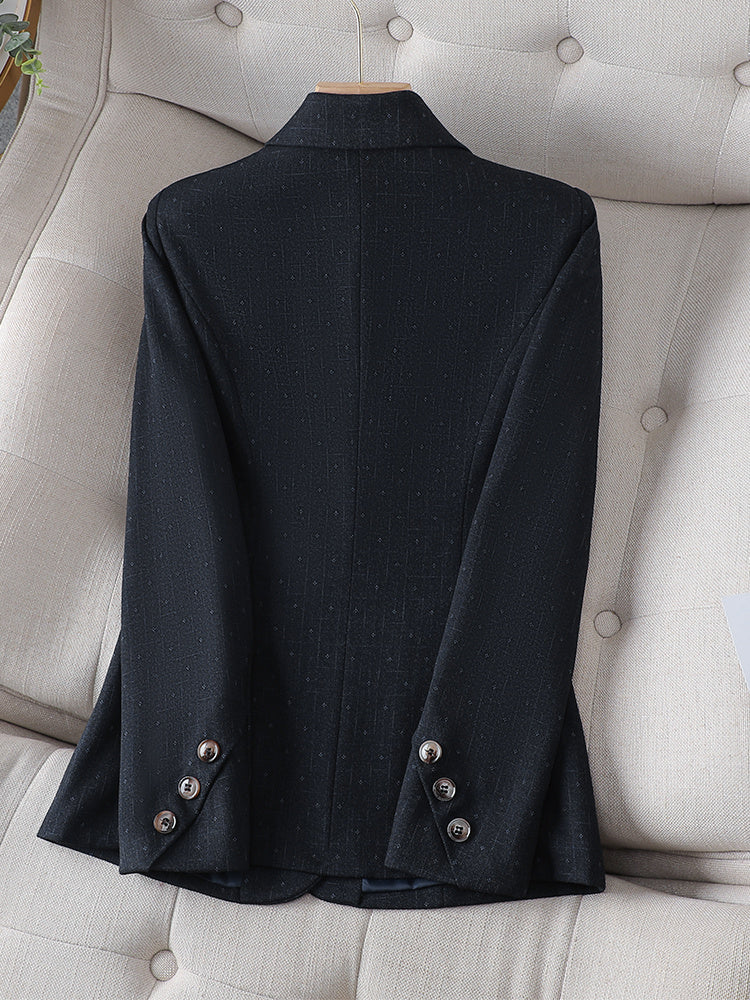 Blazer Femme Court à Petits Carreaux Roses – Élégant, Tendance et Féminin