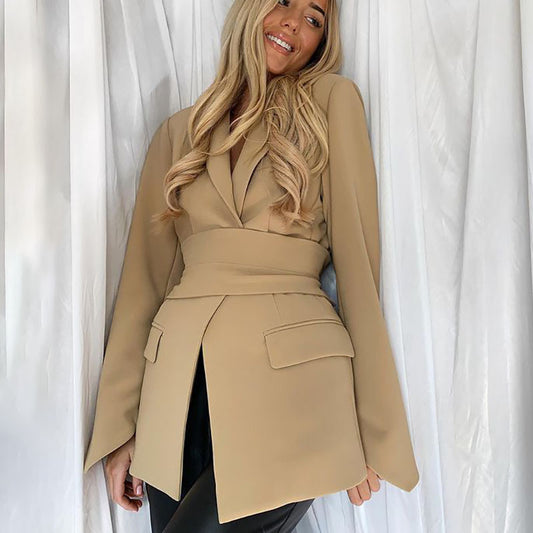 Blazer Femme Élégant – Veste Cintrée Taille Haute, Coupe Structurée et Chic