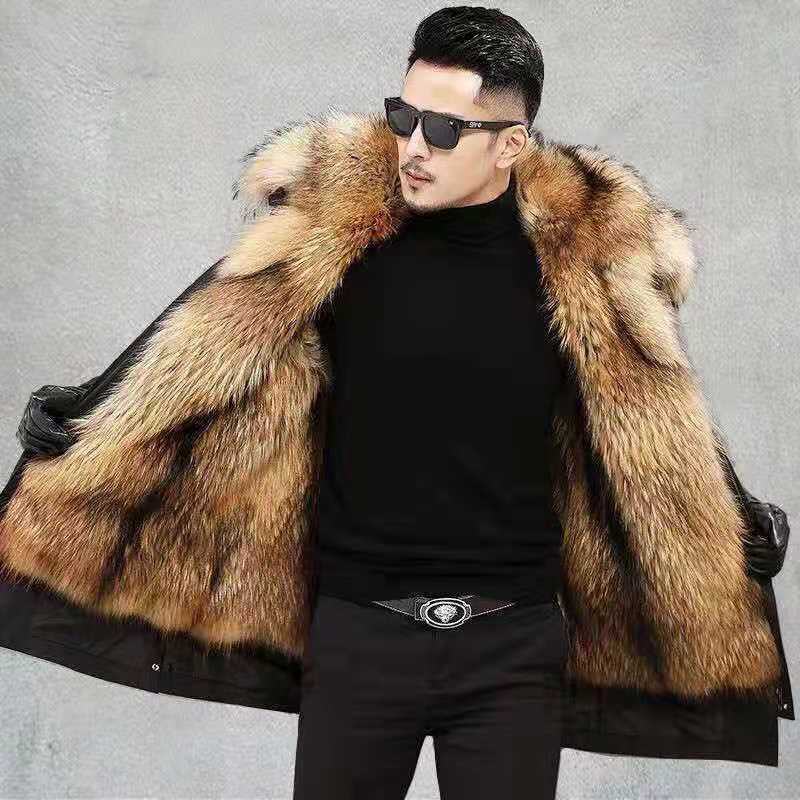 Hommes hiver chaud parka manteau